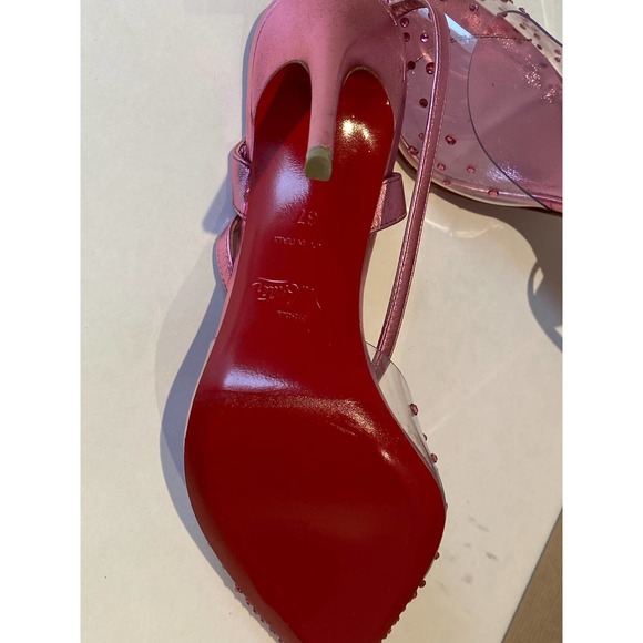 CHRISTIAN LOUBOUTIN Spikaqueen 100 embellished PVC pumps. - Picture 7 of 9